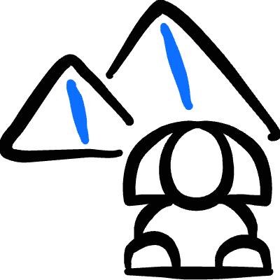 Landmark Pyramid Sphinx Icon from Freehand Duotone Set