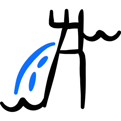 Various Building Dam Icon from Freehand Duotone Set