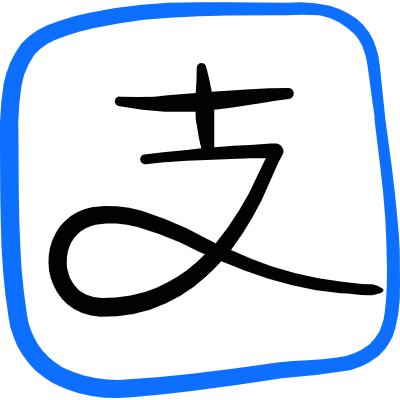 Payment Alipay Icon from Freehand Duotone Set