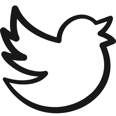 Social Media Twitter Icon from Freehand Duotone Set