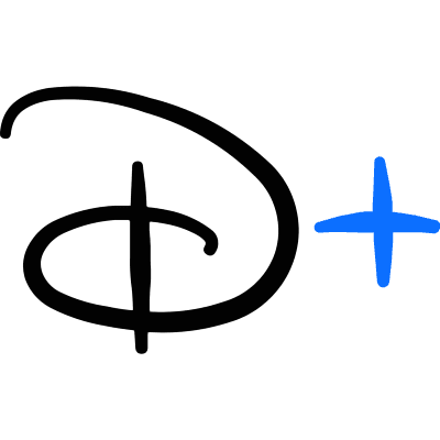 Streaming Platform Disney Plus Icon from Freehand Duotone Set