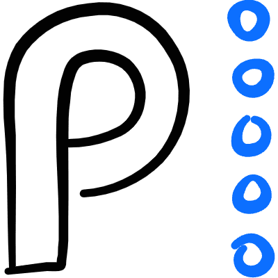 Streaming Platform P Icon from Freehand Duotone Set