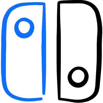 Video Games Nintendo Switch Icon from Freehand Duotone Set
