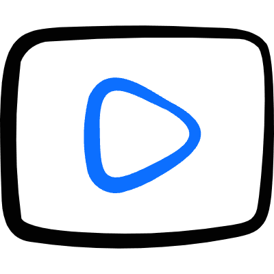 Social Video Youtube Clip Icon from Freehand Duotone Set