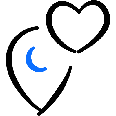 Style Three Pin Heart 1 Icon from Freehand Duotone Set