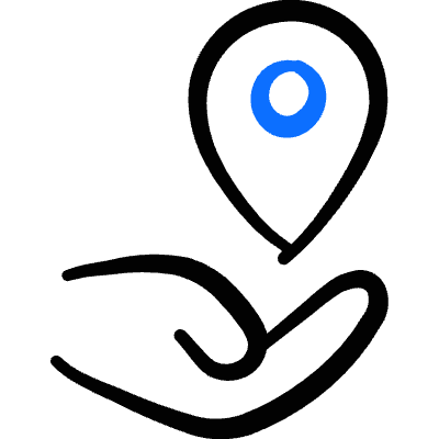 Share Location Hand Icon from Freehand Duotone Set