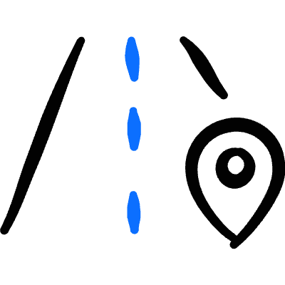 Trip Road Icon from Freehand Duotone Set