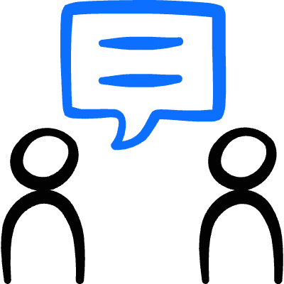 Conversation Chat Bubble Icon from Freehand Duotone Set