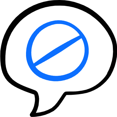Messages Bubble Disable Icon from Freehand Duotone Set