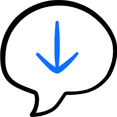 Messages Bubble Download Icon from Freehand Duotone Set