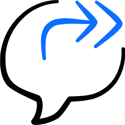 Messages Bubble Forward All Icon from Freehand Duotone Set