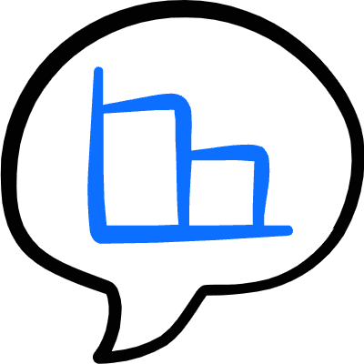 Messages Bubble Graph Icon from Freehand Duotone Set