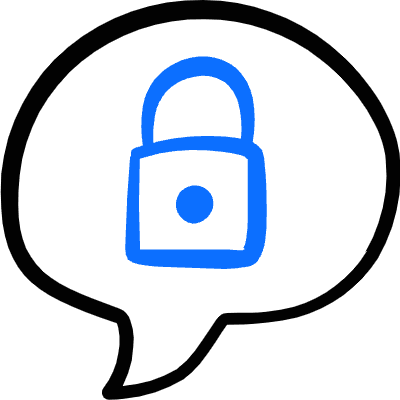 Messages Bubble Lock Icon from Freehand Duotone Set