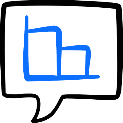 Messages Bubble Square Graph Icon from Freehand Duotone Set