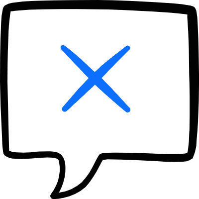 Messages Bubble Square Remove Icon from Freehand Duotone Set