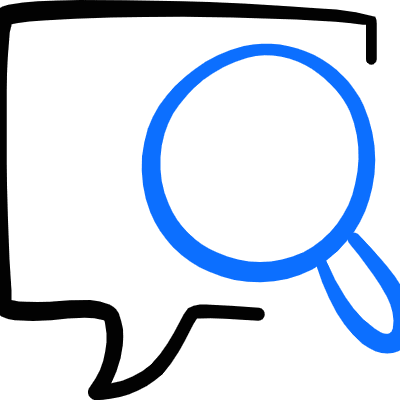 Messages Bubble Square Search Icon from Freehand Duotone Set