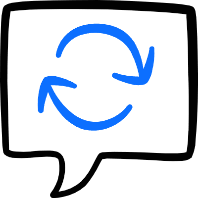 Messages Bubble Square Sync Icon from Freehand Duotone Set