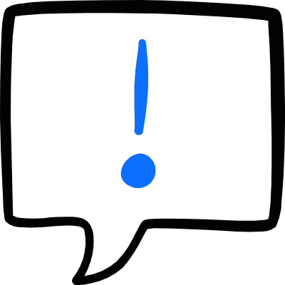 Messages Bubble Square Warning Icon from Freehand Duotone Set