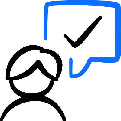 Messages People Man Check Icon from Freehand Duotone Set