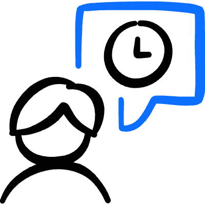 Messages People Man Clock Icon from Freehand Duotone Set