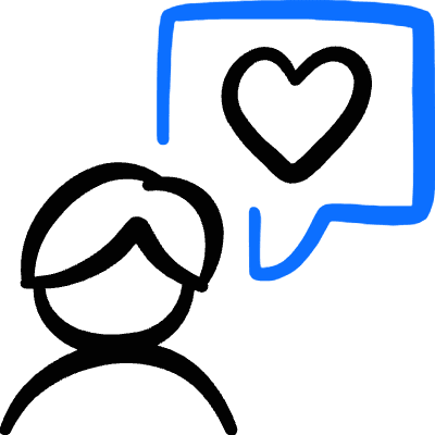 Messages People Man Heart Icon from Freehand Duotone Set