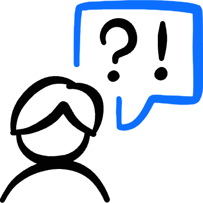 Messages People Man Question Exclamation Icon from Freehand Duotone Set