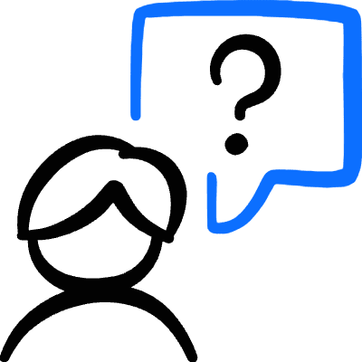 Messages People Man Question Icon from Freehand Duotone Set