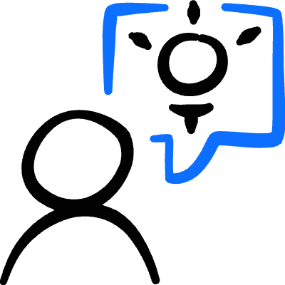 Messages People Person Bubble Idea Icon from Freehand Duotone Set