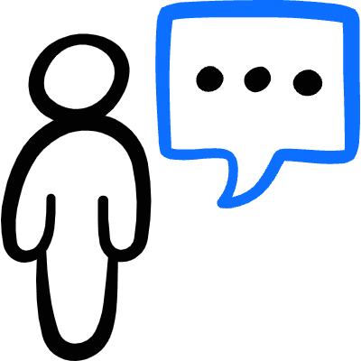 Messages People User Bubble Square Dots Icon from Freehand Duotone Set