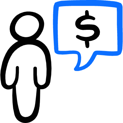 Messages People User Dollar Icon from Freehand Duotone Set