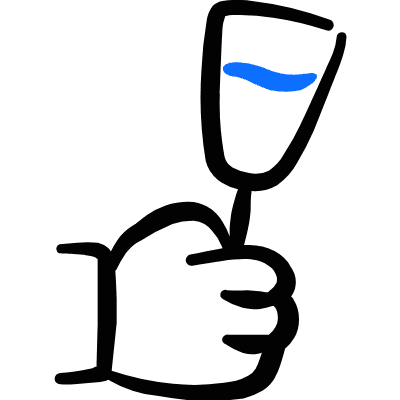 Emoji Hand Cheers Icon from Freehand Duotone Set