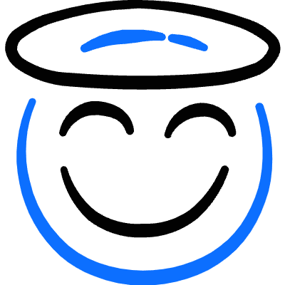 Smiley Angel Icon from Freehand Duotone Set