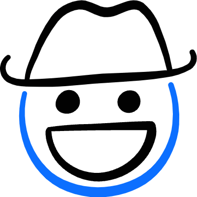 Smiley Cowboy Icon from Freehand Duotone Set