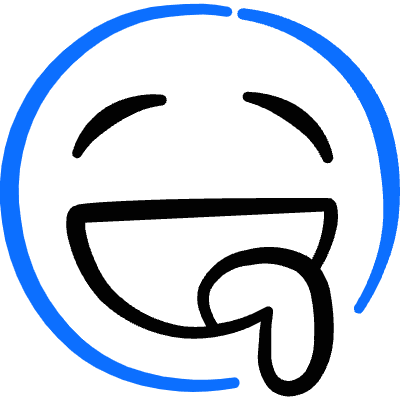 Smiley Drool Icon from Freehand Duotone Set