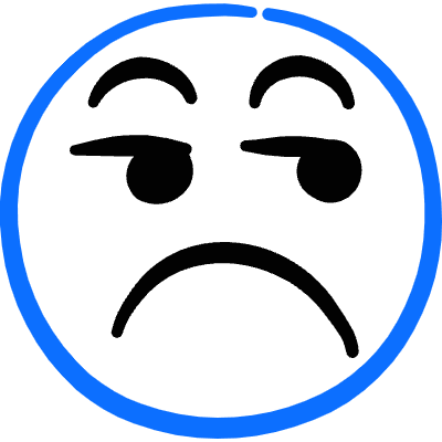 Smiley Grumpy Icon from Freehand Duotone Set