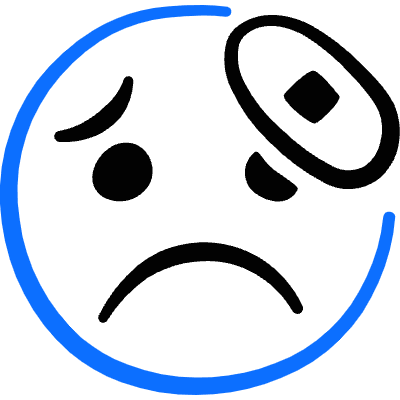 Smiley Head Patch Icon from Freehand Duotone Set