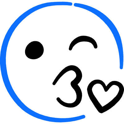 Smiley Kiss Heart Icon from Freehand Duotone Set