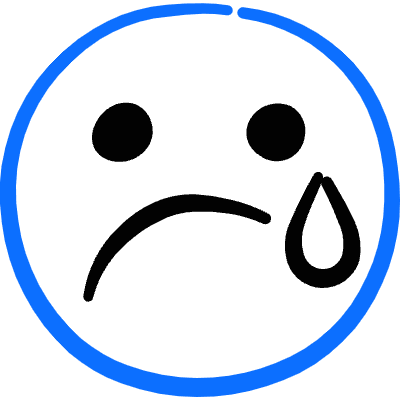 Smiley Sad Crying Icon from Freehand Duotone Set