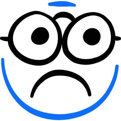 Smiley Sad Nerd Icon from Freehand Duotone Set