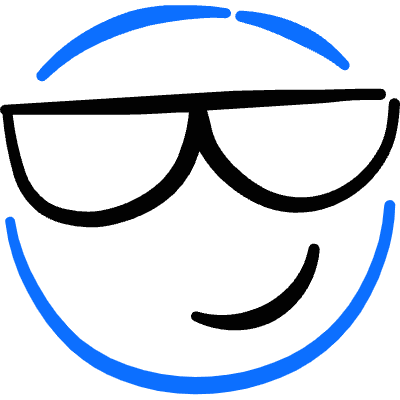 Smiley Smirk Glasses 1 Icon from Freehand Duotone Set