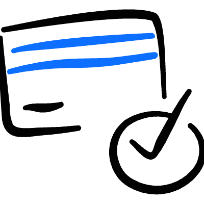 Credit Card Check Icon from Freehand Duotone Set