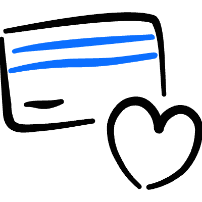 Credit Card Favorite Icon from Freehand Duotone Set