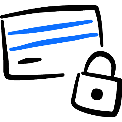 Credit Card Lock Icon from Freehand Duotone Set