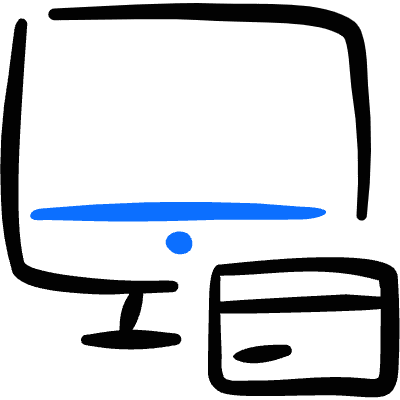 Credit Card Monitor Payment Icon from Freehand Duotone Set