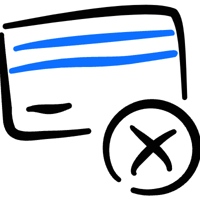 Credit Card Remove Icon from Freehand Duotone Set