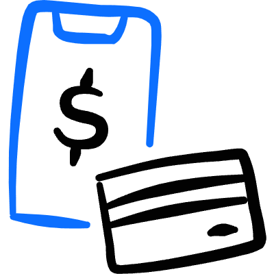 Credit Card Smartphone Icon from Freehand Duotone Set