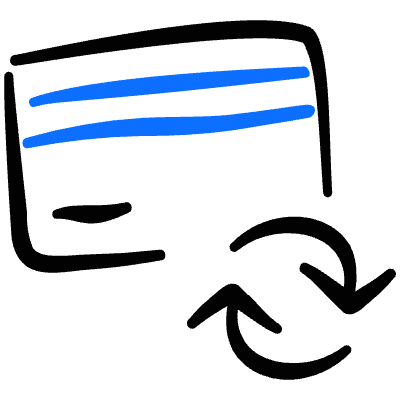 Credit Card Sync Icon from Freehand Duotone Set