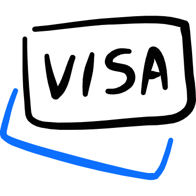 Credit Card Visa Icon from Freehand Duotone Set