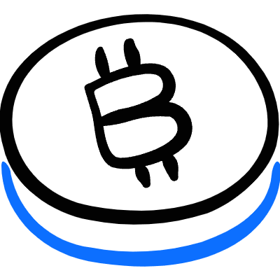 Crypto Currency Bitcoin Circle Icon from Freehand Duotone Set