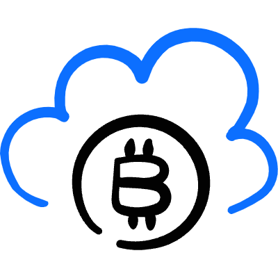 Crypto Currency Bitcoin Cloud Icon from Freehand Duotone Set